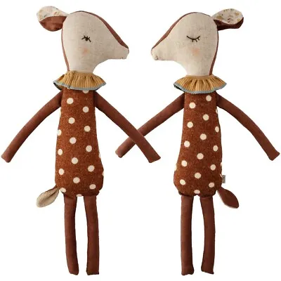 Maileg Sleepy Wakey Bambi Reindeer Asleep Awake Plush Stufeed Animal Dots • $52.99