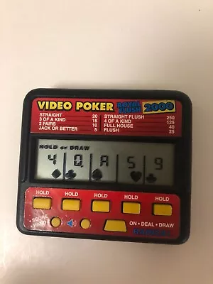 Vintage Radica VIDEO POKER Electronic Handheld Game Royal Flush 2000 Model 410 • $7.99