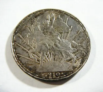 1910 MEXICO Caballito Un Peso Silver Crown Coin Choice AU Toned • $275