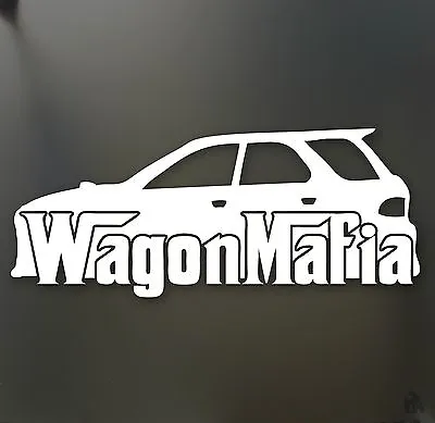 Wagon Mafia Lowered Sticker For Subaru WRX STI Legacy Low Stance Window Decal • $3.99