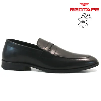 £19.95 • Buy Mens Red Tape Leather Slip On Shoes Casual Office Smart Party Formal Oxford Size