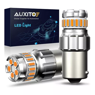 2X AUXITO LED Turn Signal Brake Tail Reverse Light Amber 1156 BA15S P21W 7506 2F • $14.99
