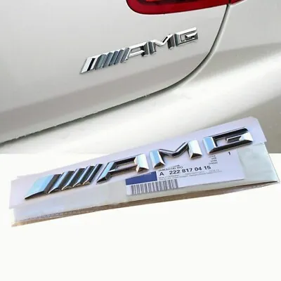 For Chrome AMG Emblem Badge Rear Trunk Decal A B C E S CL SL ML SLK CLK CLS • $18.59