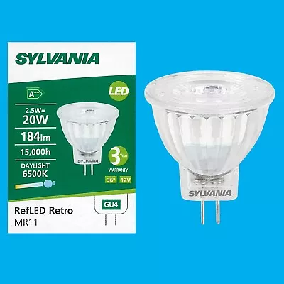 4x 2.5W (=20W) MR11 GU4 2-Pin LED Reflector Spotlight Daylight 6500K Light Bulb • £7.99