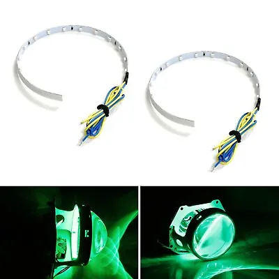 Green 15-SMD High Power LED Demon Eye Halo Ring Kit For Headlight Projector Lens • $9.79