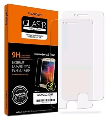 Spigen Moto G5 Plus Screen Protector Tempered Glass / Case Friendly / 2 Pack ... • $8.55