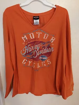 Harley Davidson Womens Shirt 1x Xl Thiensville Wi Motor Cycles 2016 Long Sleeve • $16