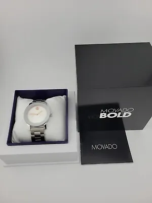Movado Bold Women's Silver Dial Stainless Steel Ladies Watch 3600084 ($650 MSRP) • $289.99