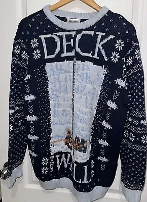 Game Of Thrones Deck The Wall Christmas Sweater Medium 100% Cotton Mens XL EUC • $20