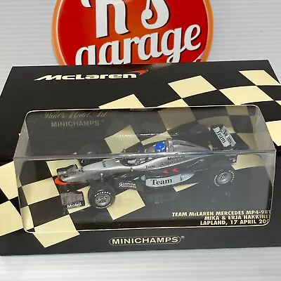 MINICHAMPS 1/43 McLaren Mercedes MP4/98T Mika & Erja Hakkinen LAPLAND 530984378 • $53