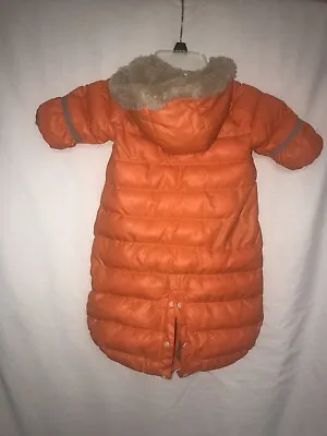 7AM Enfant Doudoune Infant Snowsuit Bunting 0-3 In Orange • $24.90