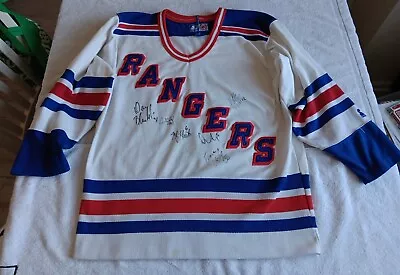 Vintage New York Rangers Starter Hockey Jersey Size Medium 2001 With Autographs  • $54.99