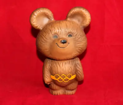 Vintage Rare Misha Bear USSR Moscow Olympic 80 Rubber Doll Toy Figurine • $37
