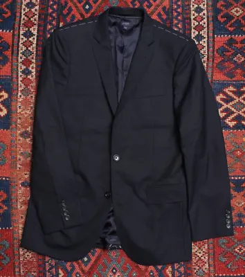 J. Crew 38 R Ludlow Suit Jacket Black Loro Piana 120’s Wool $450 NWT • $115