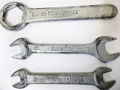 Three Vintage Kawasaki Mito Motorcycle Wrenches Metric • $19.99