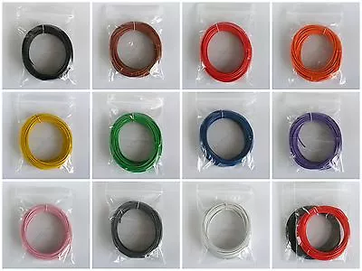 10m 16/0.2mm Equipment Wire 11 Colours 20AWG* 1kV 3A Stranded Hook Up  WP-0404 • £2.71