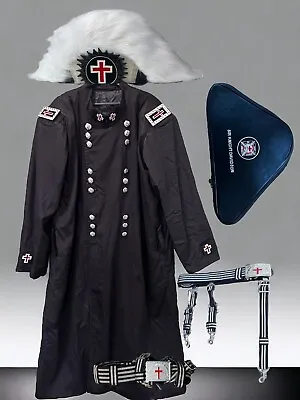 Sir Knights Templar Masonic Templer Outfit Hat Shoulder Boards Sword Belt Case • $999.99