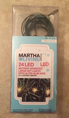 Martha Stewart Living 24 Battery Operated Large LED Dot Lights Warm White 8 Feet • $14.99