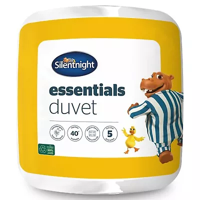 Silentnight Essentials Duvet 4.5 Tog Lightweight Hypoallergenic Summer Quilt • £13.99