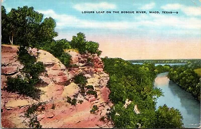 Lovers Leap On The Bosque River Waco Texas - Postcard • $4.98