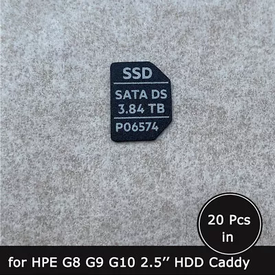 20pcs Of P06574 3.84TB SATA DS SSD Caddy Label Sticker For Hp G9 G10 2.5'' Tray • $16.90