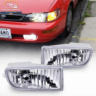 2X Car Front Fog Lights Set W/ H3 30W Halogen Lamp Bulb For Toyota Corolla 93-97 • $28.98