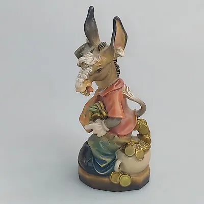 Dollar Donkey Wood Carving - Painted  • $23