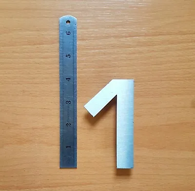 4 /10cm Modern House/front Door Numbers Drill/stick-on Brushed Stainless Steel • $14.32