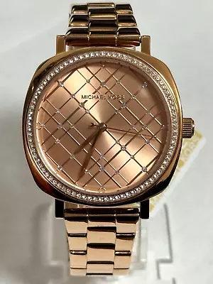 MICHAEL KORS MK3990 Nia Quartz Rose Gold Crystal Dial Ladies Watch • $105