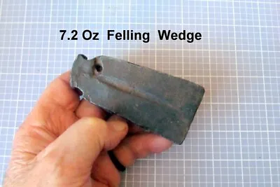 7.2 Oz Felling Wedge   4''L X 13/4''W    Rescued From Logging Camp  Vintage Tool • $17.50