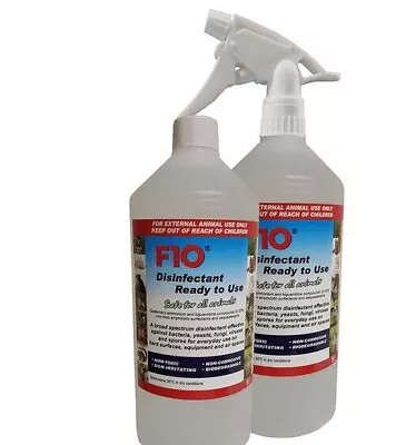 F10 Ready To Use Disinfectant | Safe For All Animals | Sprays & Refills | 1000ml • £18.45