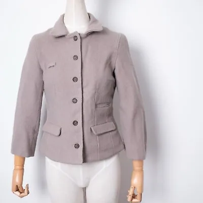 MIU MIU Women's Beige Slim-Fit Button-Down Wool Short Jacket Size XS  • $79.99