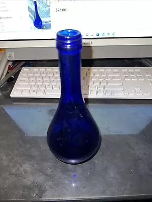 Cobalt Blue Holy Water Bottle ACQUA Della MADONNA Italy  • $25