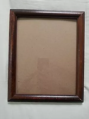 VTG Wooden Photo Picture Frame 9.5 In X 11.25 In Glass W Cardboard Back Hanging • $12.99