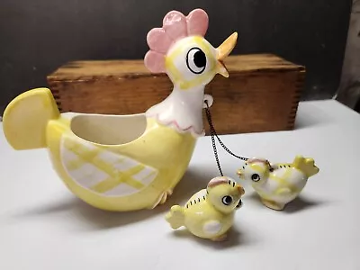 Rare Vintage Anthro Hen With Chicks Planter • $11.50