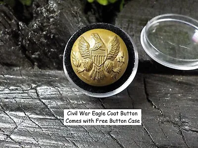 Old Rare Vintage Antique Civil War Relic Eagle Coat Button With Free Button Case • $25
