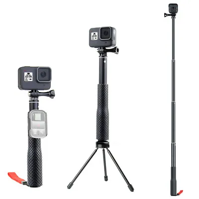 $10.99 • Buy Extendable Monopod Pole Telescoping Selfie Stick For GoPro Hero 11 10 9 8 7 6 5
