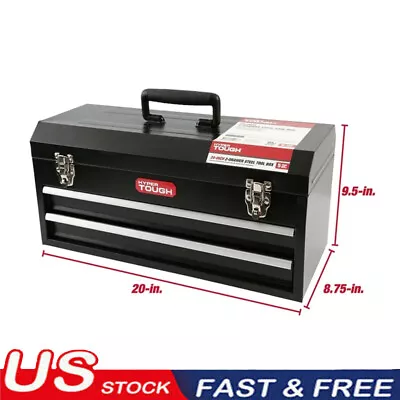 20-inch 2-Drawer Tool Box Tool Chest With Flip-up Lid Steel Tool Storage Box • $39.44