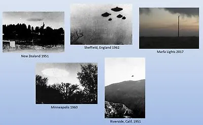 5 UFO Flying Saucer Photos PROJECT BLUE BOOK CIA FILES Collection 5 PHOTO Lot  • $14.88