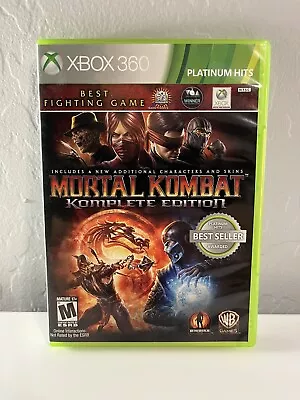 Mortal Kombat: Komplete Edition Platinum Hits Xbox 360 Clean Complete CIB Tested • $39.99