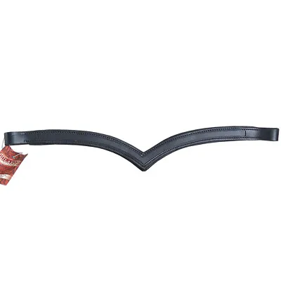$15.99 • Buy 26HS Cob V Shape Hilason English Padded Bridle Browband Blanks Empty Channel