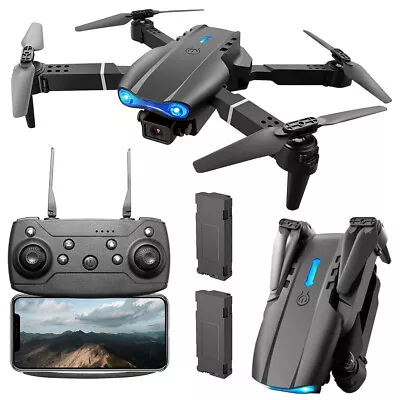 Foldable 4K HD 2 Batteries Drone X Pro Selfie Camera WIFI FPV GPS RC Quadcopter • £18.99