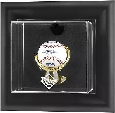 Tampa Bay Rays Black Framed Wall-Mounted Logo Baseball Display Case - Fanatics • $79.99