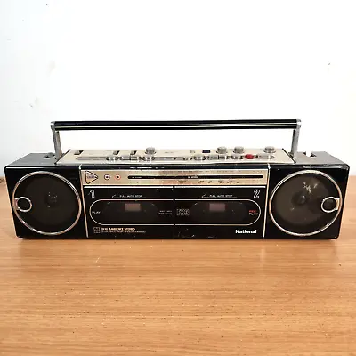 Vintage National Rx-f33 Boombox Twin Cassette Recorder And Radio • $149.95