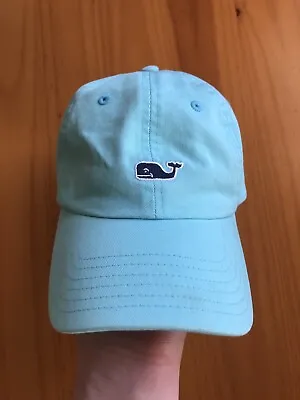 Vineyard Vines Hat Cap Strap Back Sky Blue Whale Logo - Adjustable OSFA • $13.95
