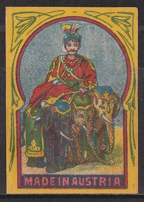 Old Matchbox Label Austria Indian Myths VIII Edition 1 • $2.99