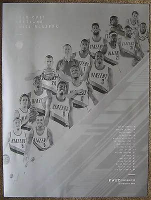 Portland Trailblazers 2016-17 TEAM POSTER Handout Blazers Lillard McCollum Aminu • $12.13