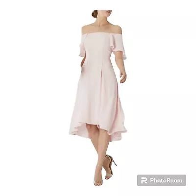 New With Tags Coast Blush Betty Midi Dress High Low Hem Weddings Occasions Uk 14 • £24.99