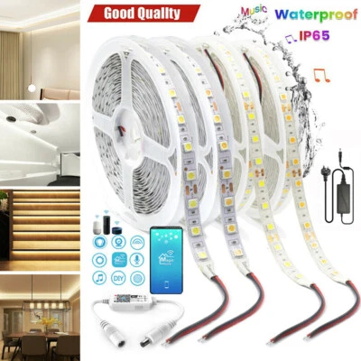 $86.34 • Buy 5m-20m 12V Cool White Warm White Neutral White Led Strip Light 5050 Waterproof