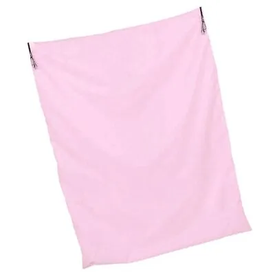 Drawstring Laundry Bag Eco Bag Cotton Plain Reusable Storage Pink Medium • £2.30